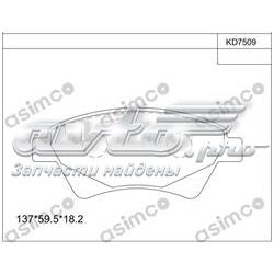 Тормозные колодки Asimco KD7509