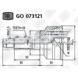 ШРУС наружный передний правый GO073121 Trialli