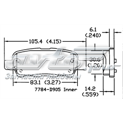 16905 Power Stop Колодки тормозные дисковые комплект