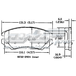 16924 Power Stop Колодки передние