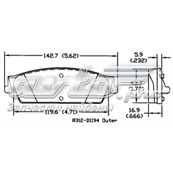 Колодки дисковые  Power Stop 161194 цена, от 42.89 USD