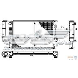 8MK376711124 HELLA radiador de esfriamento de motor