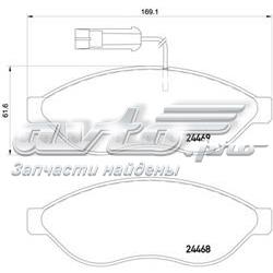 8DB355020651 HELLA sapatas do freio dianteiras de disco