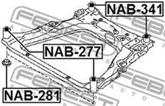 Сайлентблок (подушка) передней балки (подрамника) NAB341 Febest