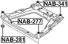 Сайлентблок (подушка) передней балки (подрамника) NAB341 Febest