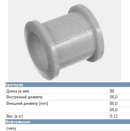 Bucha de estabilizador traseiro 367019 Diesel Technic