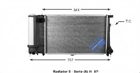 Radiador de esfriamento de motor 2111972 HELLA