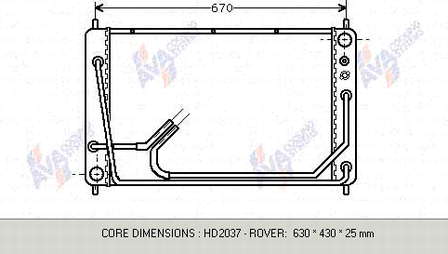 Radiador de esfriamento de motor 50125 NRF