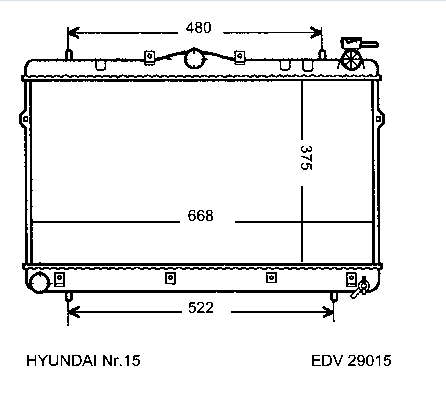 2531029000 Hyundai/Kia radiador de esfriamento de motor