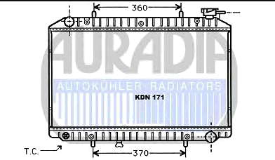Radiador de esfriamento de motor ADN19862C Blue Print