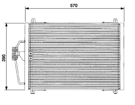 7700432391 Renault (RVI) radiador de aparelho de ar condicionado