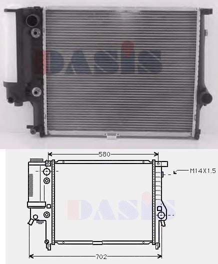 17111719309 BMW radiador de esfriamento de motor