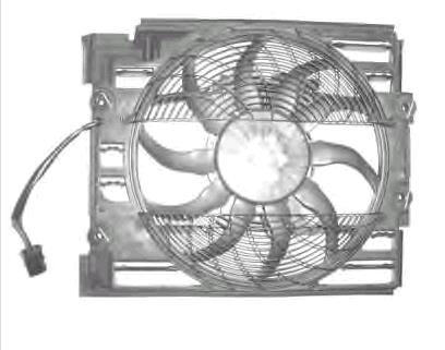 64548380780 BMW ventilador elétrico de aparelho de ar condicionado montado (motor + roda de aletas)