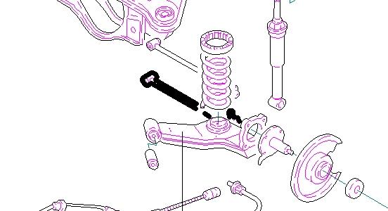 Braço oscilante inferior esquerdo de suspensão traseira 5520226500 Hyundai/Kia