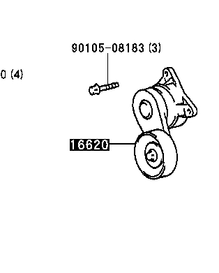Reguladora de tensão da correia de transmissão para Lexus GS (JZS147)