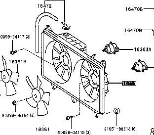 Диффузор радиатора охлаждения на Lexus IS E1