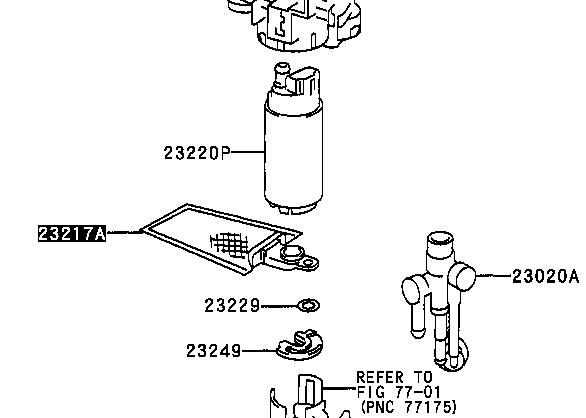 Filtro de malha de bomba de gasolina para Toyota Corolla (R10)