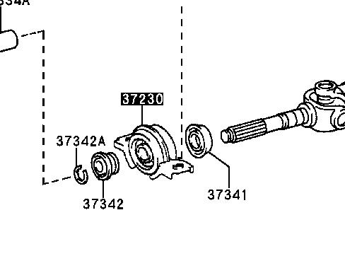 Rolamento suspenso da junta universal 3723030170 Toyota