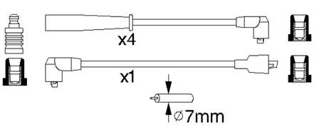 2245065E25 Nissan fios de alta voltagem, kit