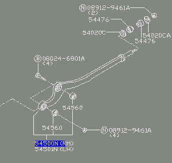 54500VC300 Nissan/Infiniti Рычаг передней подвески нижний, правый