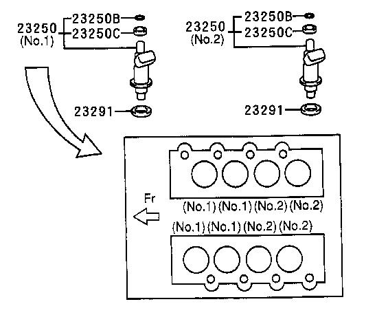 Injetor de injeção de combustível para Lexus LS (UCF30)