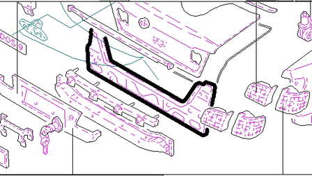 Панель багажного отсека задняя на Mazda Xedos 9 