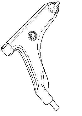 MR916134 Chrysler braço oscilante inferior direito de suspensão dianteira