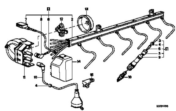 12121742888 BMW fios de alta voltagem, kit