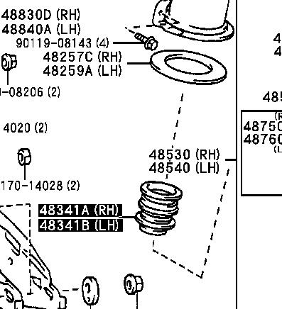 Pára-choque (grade de proteção) de amortecedor traseiro para Lexus IS (E1)