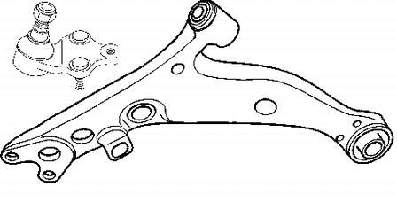 Braço oscilante inferior esquerdo de suspensão dianteira para Toyota Picnic (XM1)