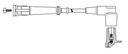 12121716044 BMW fios de alta voltagem, kit