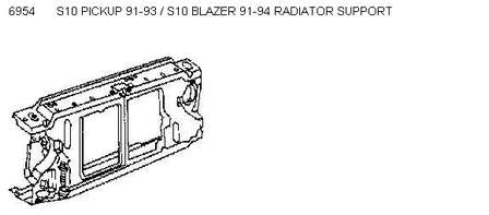 Суппорт радиатора в сборе (монтажная панель крепления фар) на Chevrolet Blazer 