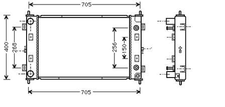 4773642 Chrysler radiador de esfriamento de motor