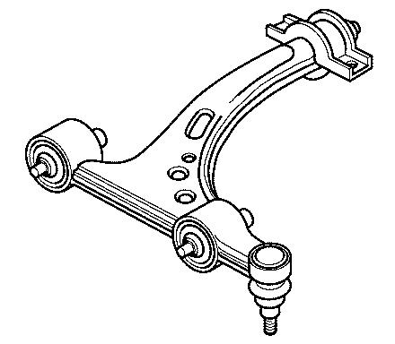 60627290 Fiat/Alfa/Lancia braço oscilante inferior esquerdo de suspensão dianteira