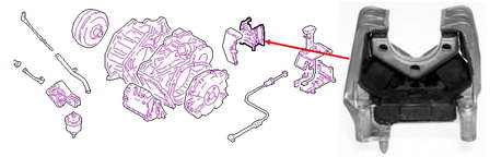 90495513 Opel coxim de transmissão (suporte da caixa de mudança)