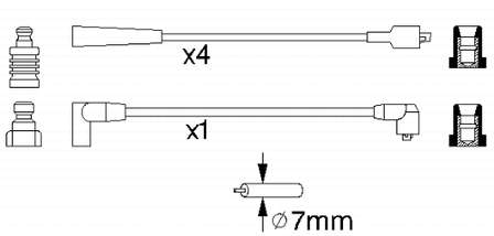 Fios de alta voltagem, kit 85330 FAE