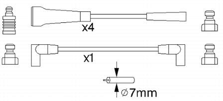 Fios de alta voltagem, kit para Renault 9 (L42)