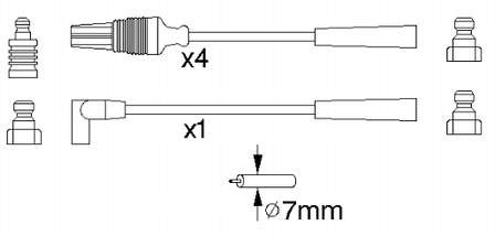 LS48 Champion fios de alta voltagem, kit