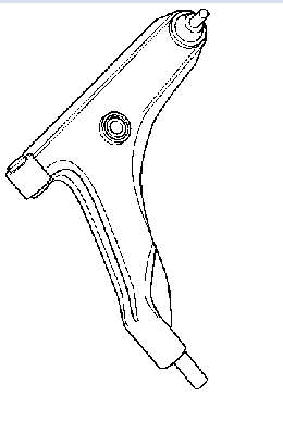 CQM15R CTR braço oscilante inferior direito de suspensão dianteira