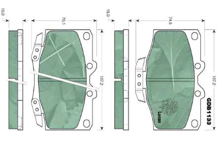 0446560050 Toyota sapatas do freio dianteiras de disco