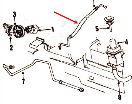 K04798003 Fiat/Alfa/Lancia mangueira da direção hidrâulica assistida de pressão alta desde a bomba até a régua (do mecanismo)
