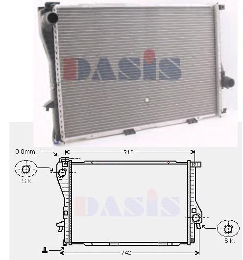 17111436060 BMW radiador de esfriamento de motor