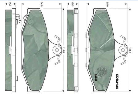 4841305000 Ssang Yong sapatas do freio traseiras de disco