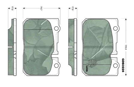 446550220 Toyota sapatas do freio dianteiras de disco