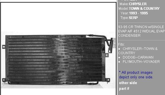 05012969AA Chrysler радиатор кондиционера