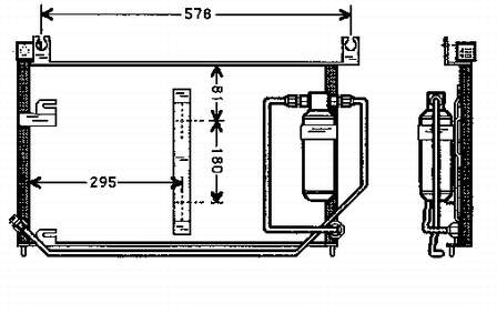 Radiador de aparelho de ar condicionado para Suzuki Baleno (EG)