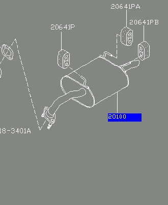 Глушитель задний 20100AV000 Nissan