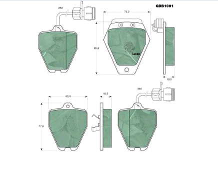 Передние тормозные колодки 571871J Jurid/Bendix