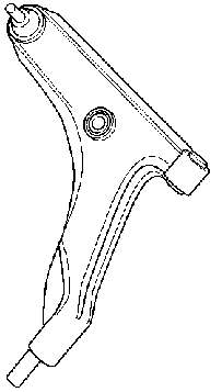 MR297241 Mazda braço oscilante inferior esquerdo de suspensão dianteira