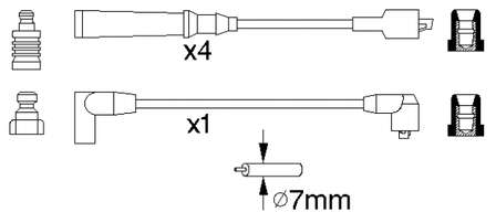 3342846 Volvo fios de alta voltagem, kit